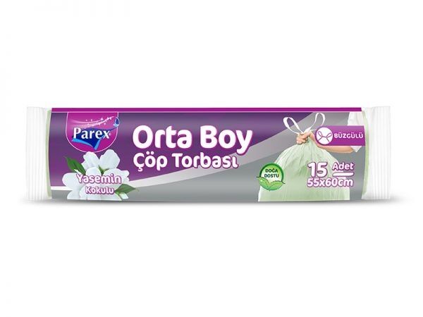 Çöp Torbası Yasemin Kokulu Büzgülü Orta Boy