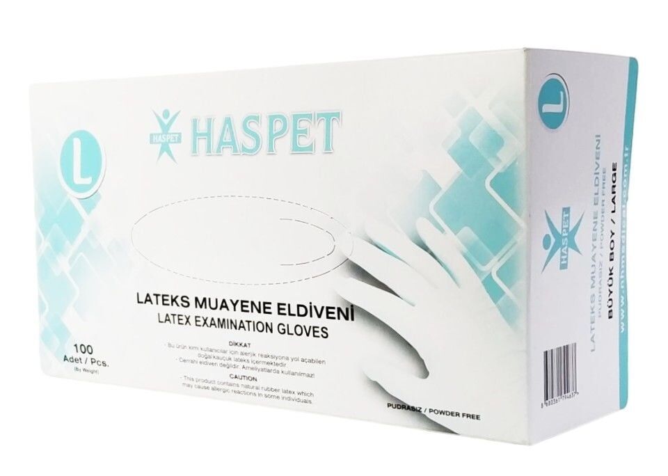 Pudrasız Lateks Eldiven L