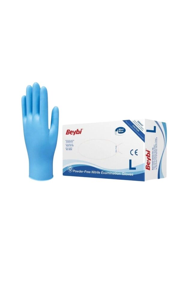 Mavi Nitril Eldiven L Beden