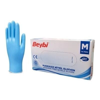 Mavi Nitril Eldiven M Beden