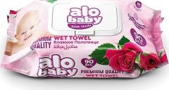 ALOBABY ISLAK MENDİL GÜLLÜ 90 LI