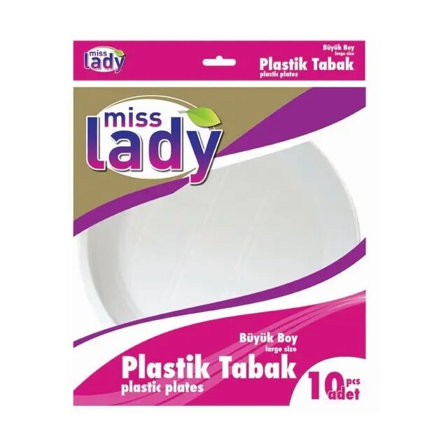 Plastik Tabak Büyük Boy 10 Adet
