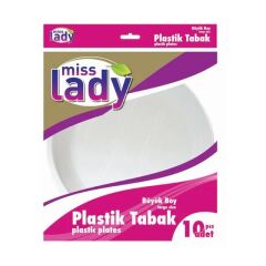 Plastik Tabak Büyük Boy 10 Adet