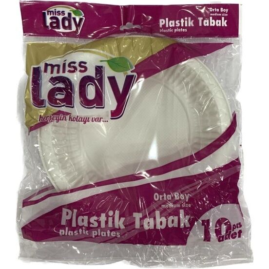 Plastik Tabak Orta Boy 10 Adet