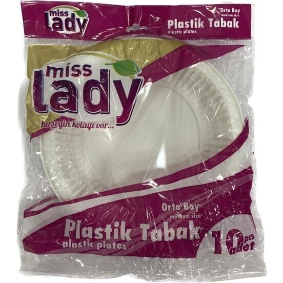Plastik Tabak Orta Boy 10 Adet