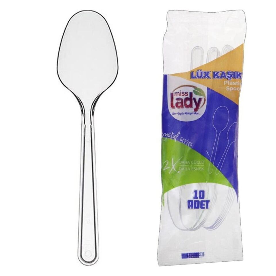 Lüks Plastik Kaşık 10 Adet