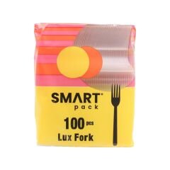 Lüks Şeffaf Plastik Çatal 100 Adet
