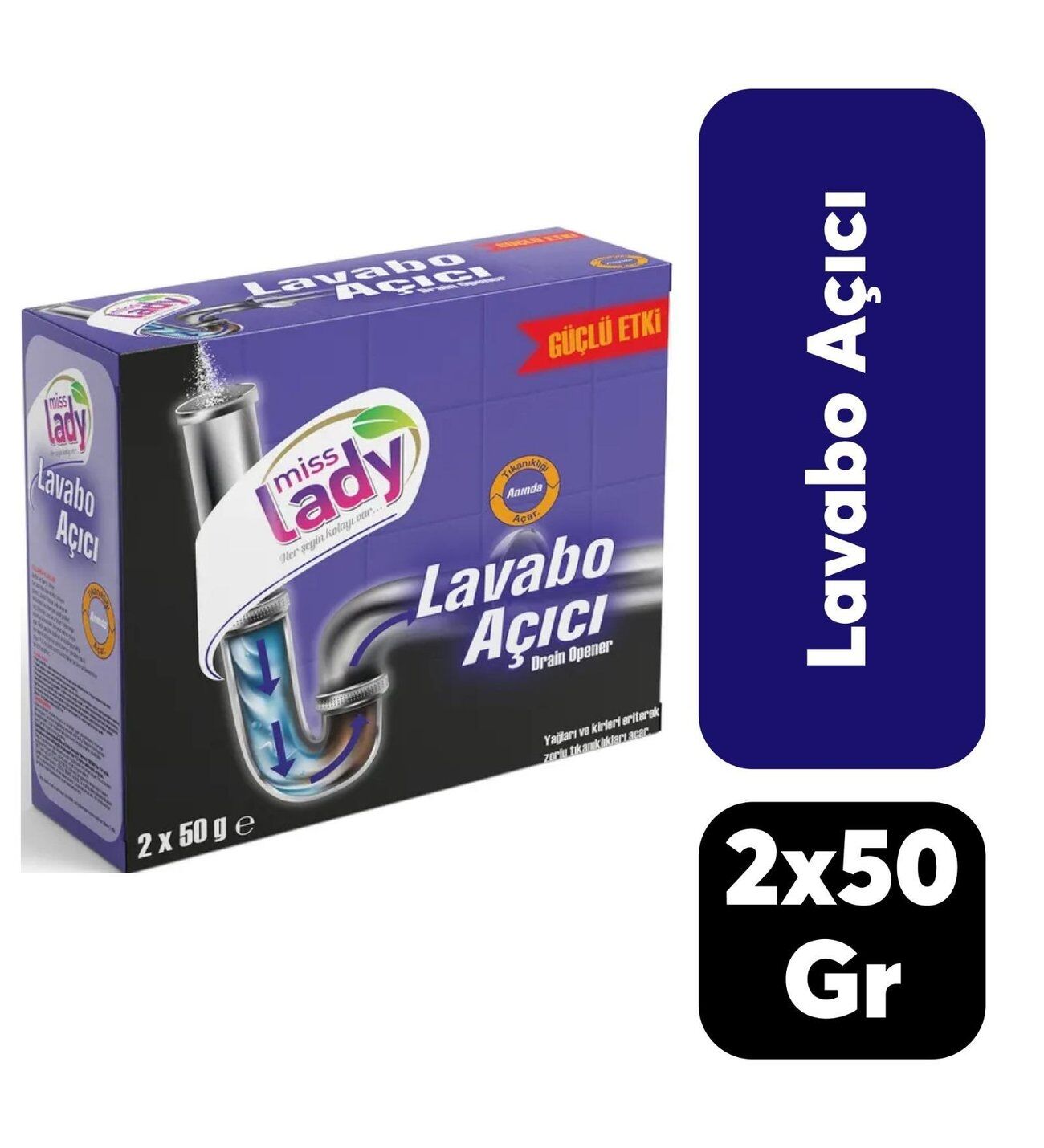 Lavabo Açıcı 2x50 Gram